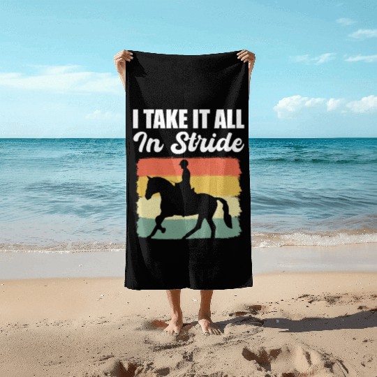 Horse Racing Equestrian Beach Towels