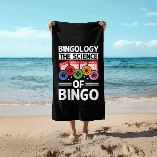 Bingology The Science Of Bingo Player Beach Towels