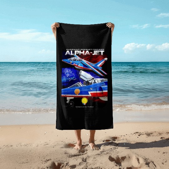 Alpha Jet Patrouille de France Advanced Trainer Ai Beach Towels