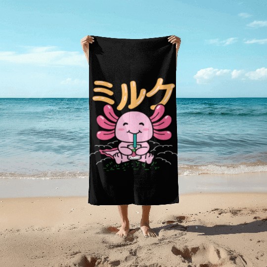 Axolotl Strawberry Sweet tooth Gift Beach Towels
