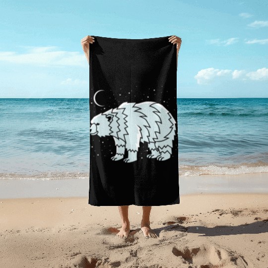 Tribal Polar Bear Indigenous Gift Beach Towels