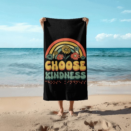Choose Kindness Braille Alphabet Braille Language Beach Towels