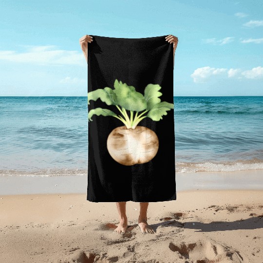 Fresh Turnip Beach Towels