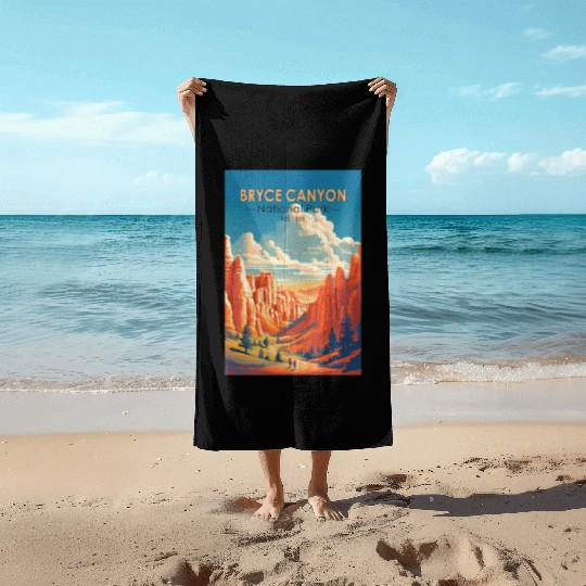 Bryce Canyon National Park Travel Art Vintage Beach Towels