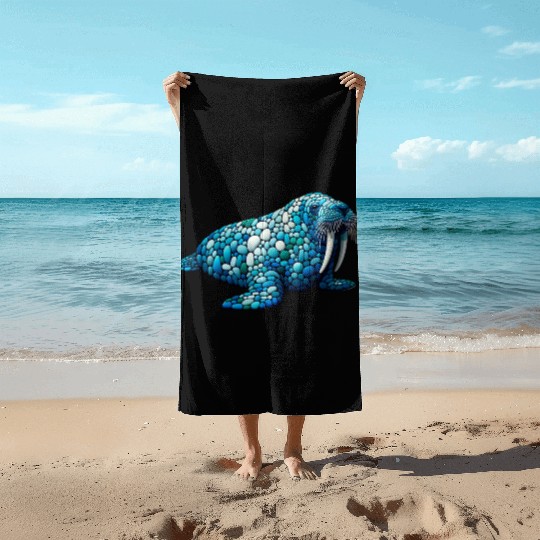 Serene Seas Walrus Beach Towels