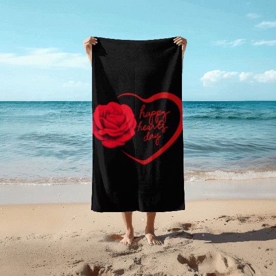 spread love with valentine Beach Towels