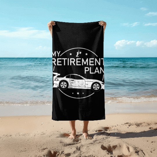 Retirement Plan Toy RC Car Racer Beach Towels