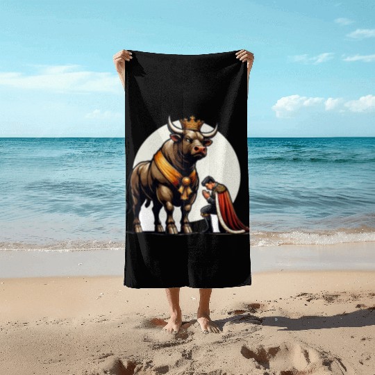 Rodeo Bull Riding Livestock Show Farmer Cattle Beach Towels