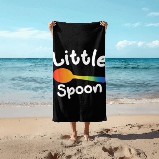 Little Spoon LGBT Pride Gay Lesbian Couple Love Beach Towels
