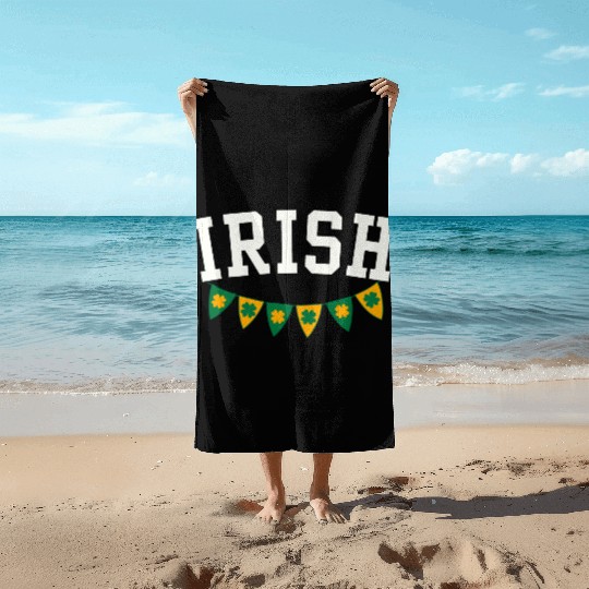 St Patricks Shenanigans St Patricks Day Funny Beach Towels