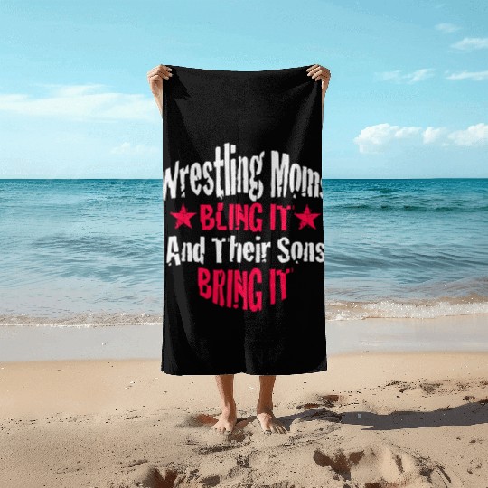Blink it Wrestling Mom Passion Is Gift Beach Towels