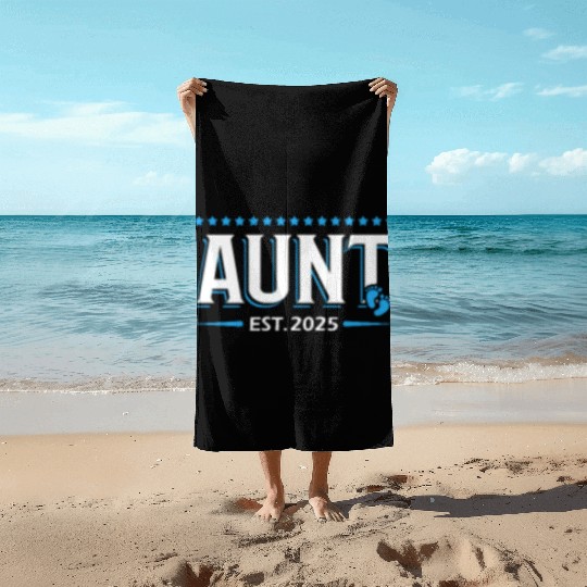 Aunt Est 2025 Baby Birth Babysitting Babysitter Beach Towels