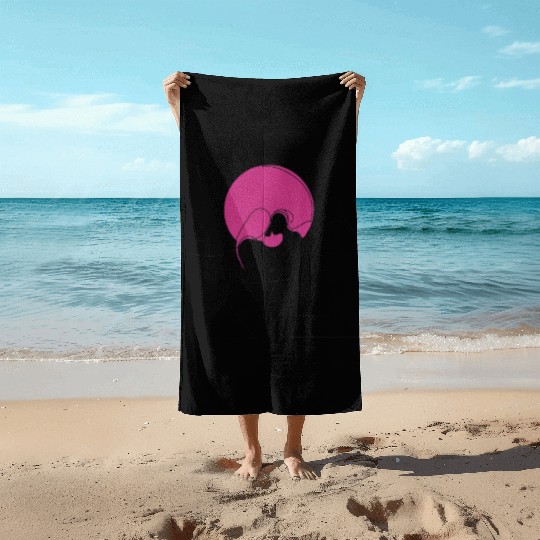 Lesbian Couple Elegant LGBT Line Art Beach Towels