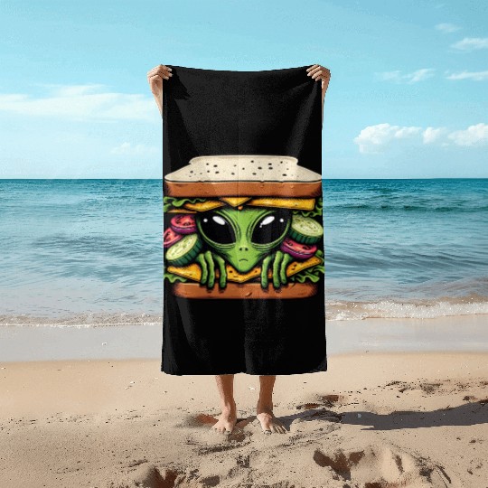 Alien Hiding in a Sandwich Beach Towels