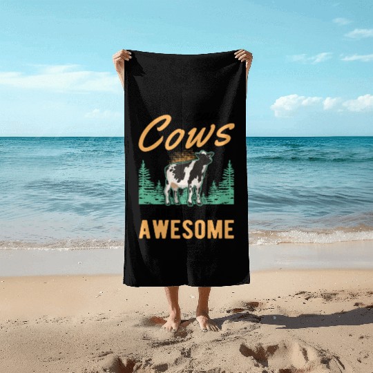 Cow Cattle Breeder Farmer Cows Beach Towels