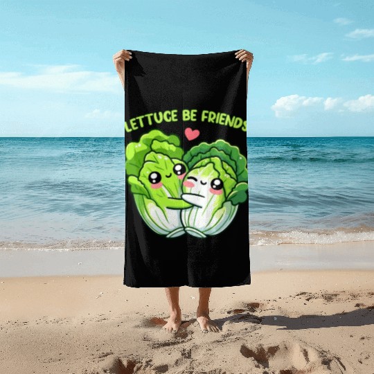 Lettuce Be Friends | Vegan Food Beach Towels
