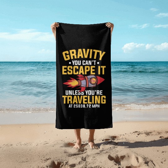 Space Engineer Rocket Scientist Aviation Beach Towels