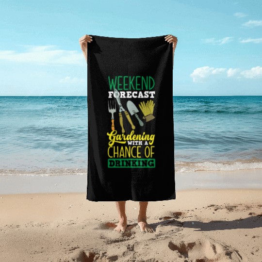 Funny Garden Gardener Gardening Landscaper Gift Beach Towels