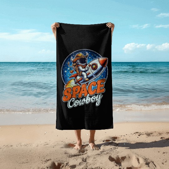 Space Cowboy Beach Towels