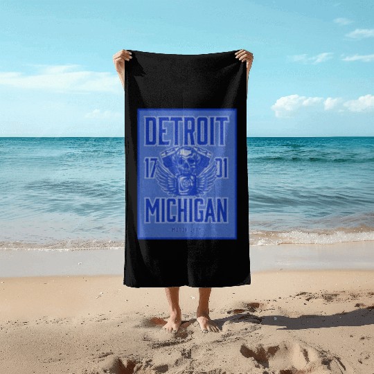 Detroit - Motor City Beach Towels
