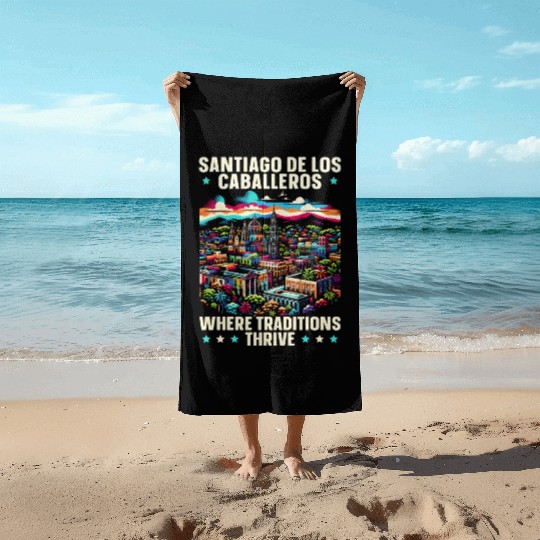 santSantiago De Los Caballeros Dominican Republic Beach Towels