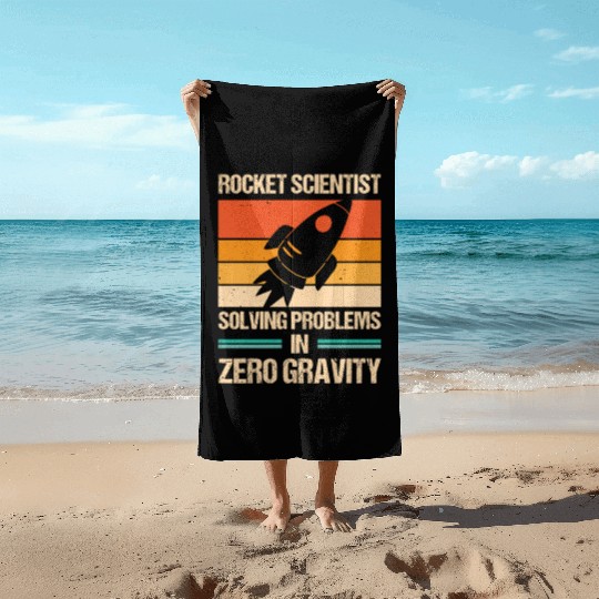 Rocket Scientist Retro Zero Gravity Vintage Beach Towels