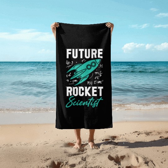 Rocket Scientist Future Mathematician Racket Beach Towels