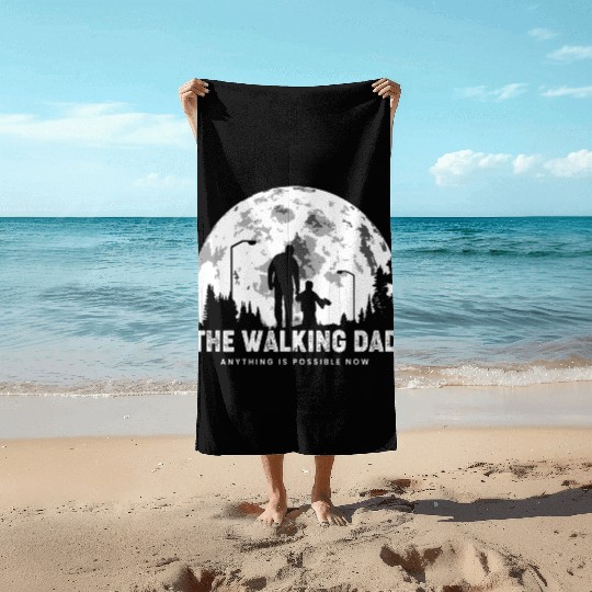 Dad Father Design | The walking Dad | Gift Idea Beach Towels