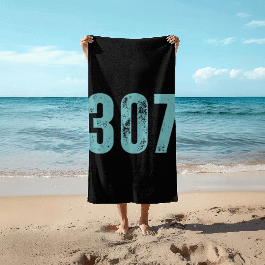 307 Area Code Wyoming Beach Towels