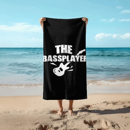 Music Lover Bass Guitar Beach Towels
