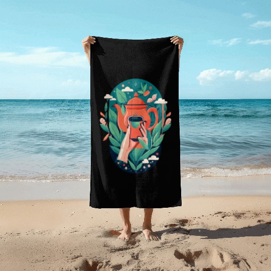 The Tea Tarot Card Beach Towels