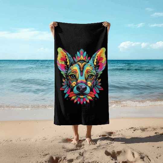 Watercolor Colorful Peruvian Inca Orchid Beach Towels