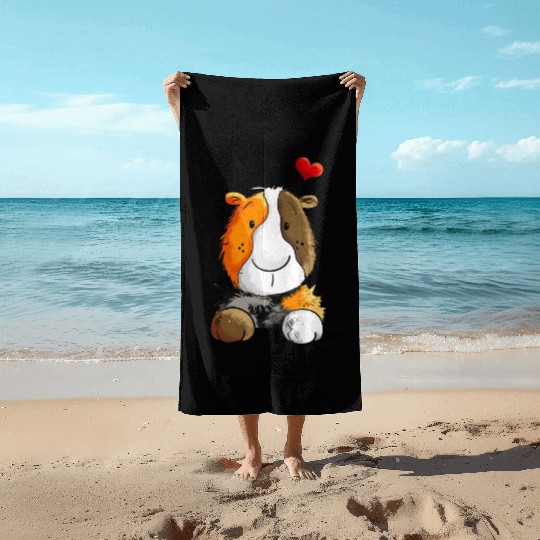 Happy Rosettes Guinea Pig Gift For Rodent Friends Beach Towels