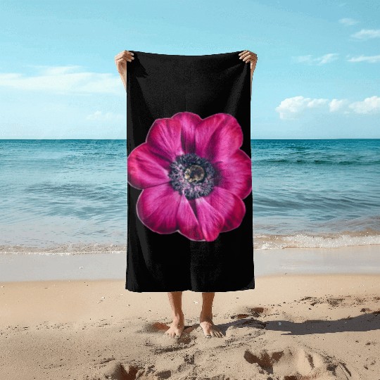 flower Violet Majesty Beach Towels