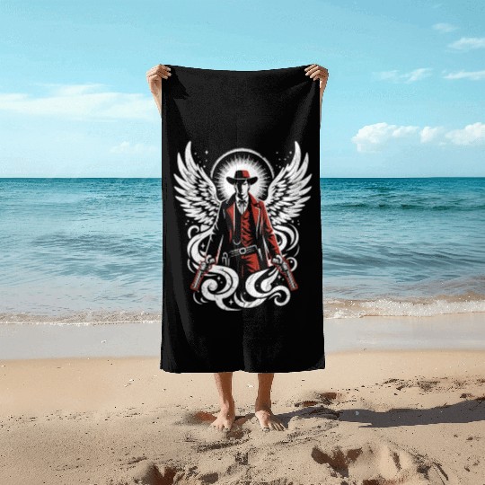 Cowboy Barn Bull Rider Rodeo Country Western Gift Beach Towels