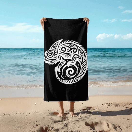 Chameleon T Tattoo Disguise Beach Towels