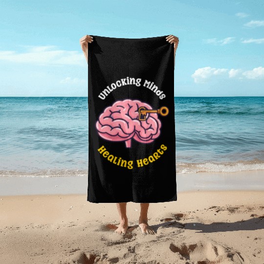 Psychologist Unlocking Minds Healing Hearts Beach Towels