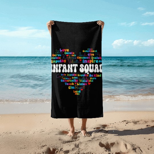 Cute Infant Squad Appreciation Week Back To School Beach Towels
