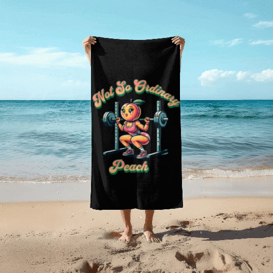 Not So Ordinary Peach Squat Beach Towels. Gym Wear