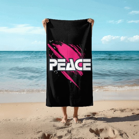 "Serenity Reigns: Peaceful Harmony" Beach Towels