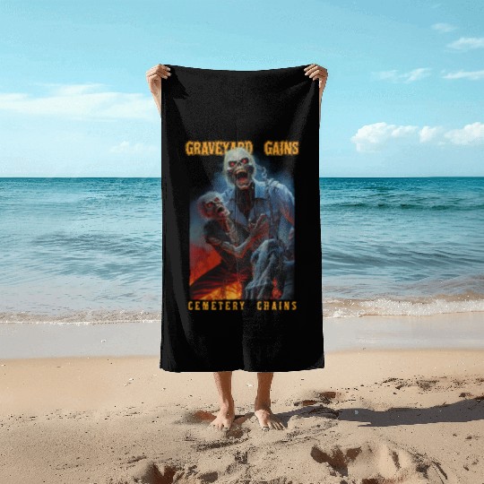 Graveyard Gains Cemetery Chains Beach Towels