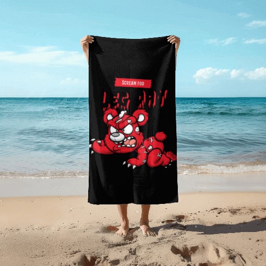 Scream for Leg Day Beach Towels