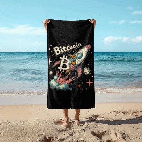 Pi day 3.14 Crypto Bitcoin Math Launch To The Beach Towels