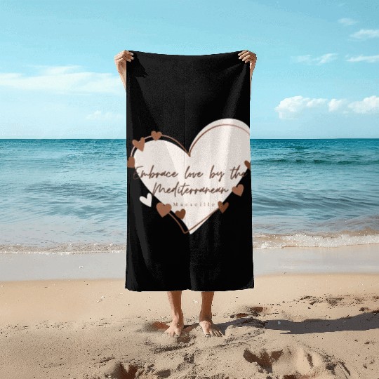 Embrace love by the Mediterranean Beach Towels