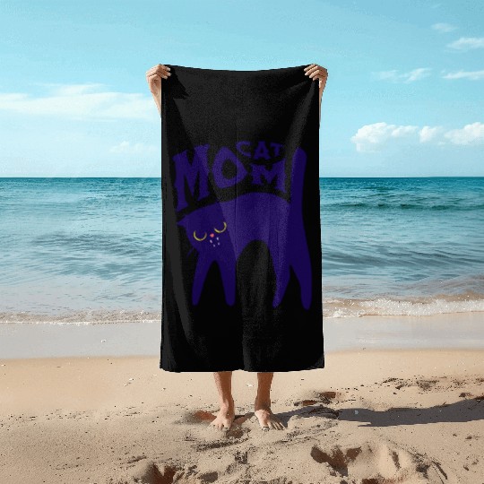 Cat Mom Beach Towels