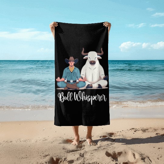 Rodeo Bull Riding Livestock Show Farmer Cattle Beach Towels