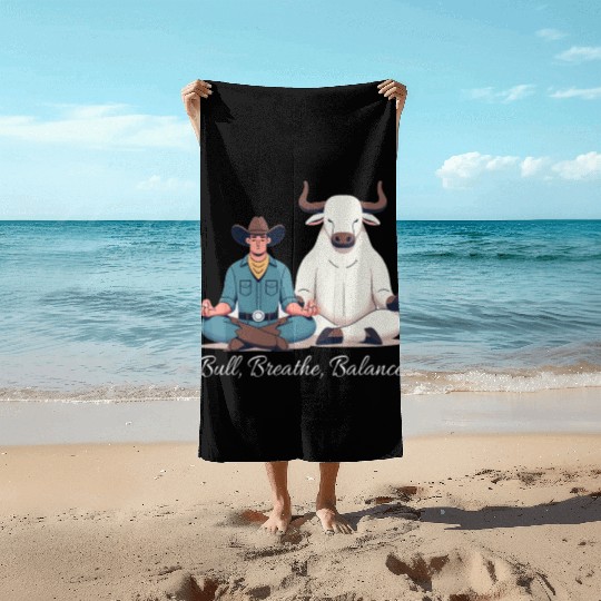 Rodeo Bull Riding Livestock Show Farmer Cattle Beach Towels