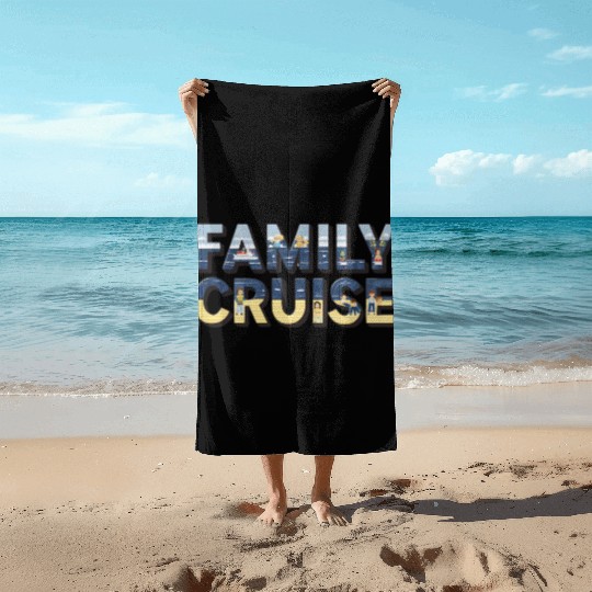 Family Cruise Beach Towels & Matching Vacation Apparel