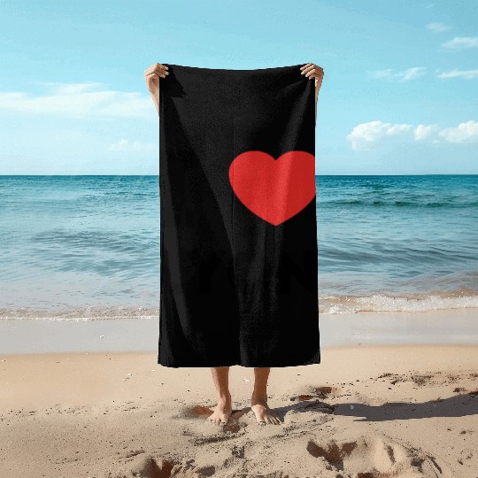 I Love Lyon France Beach Towels