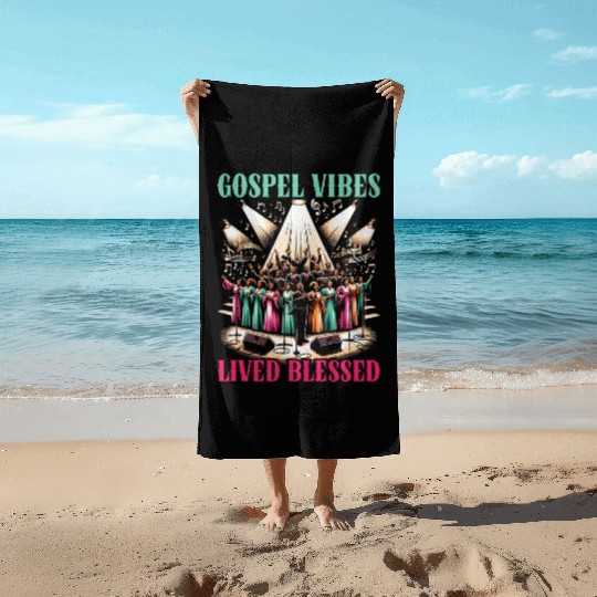 Gospel Music Religious Bible Scripture Christian Beach Towels